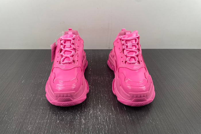 BALENCIAGA Triple S Clear Sole Sneaker Fluorescent Pink 734953 W2PAA 5000