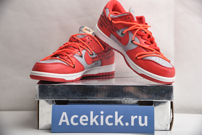NIKE DUNK LOW Off-White UNIVERSITY RED - CT0856-600