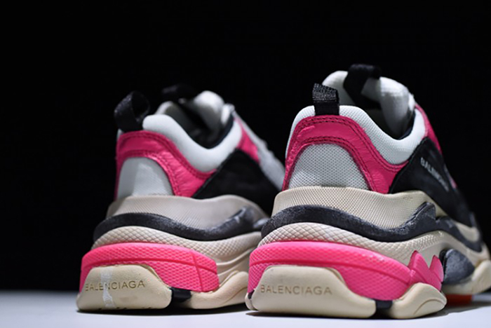 Balenciaga 17Fw Triple S Black Pink Women Sneaker 483523-W06E3-8080
