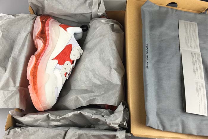 BALENCIAGE TRIPLE TRAINER ‘RED -WHITE ‘ 541624 WO90L 1618