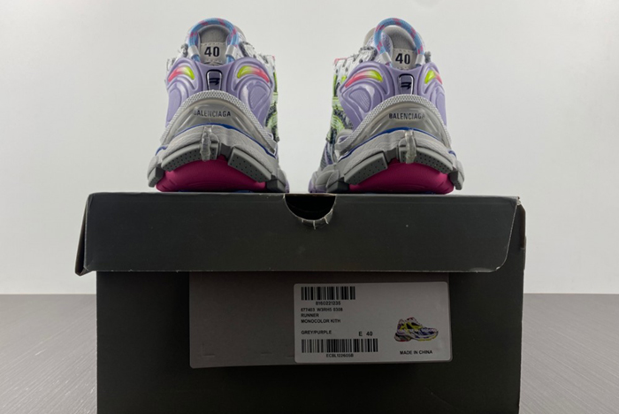 7.0 BALENCIAGA -Runner GREY PURPLE 677403 W3RH5 0308