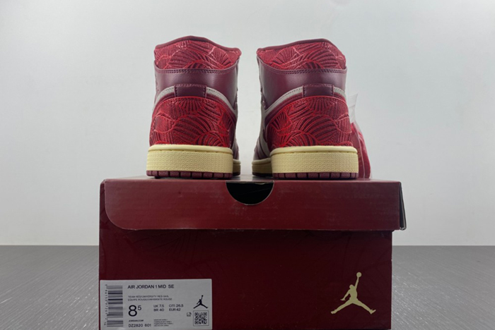 Jordan 1 Mid SE Tiki Leaf Team Red DZ2820-601