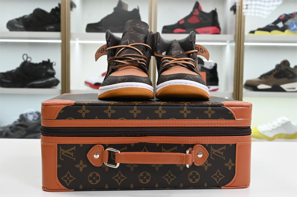 Louis V x Off-White x Air Jordan 1 Customs MENS AQ0818-158