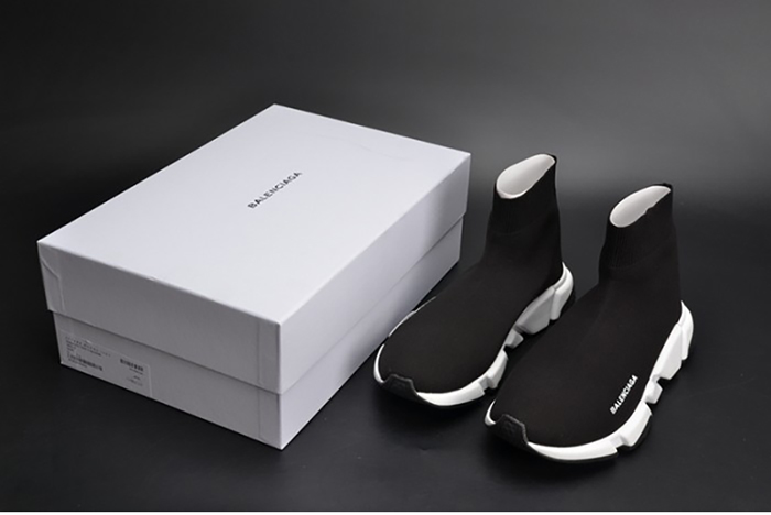 Balenciaga Stretch Mesh High Top Sneaker Black White 454485 W05G0