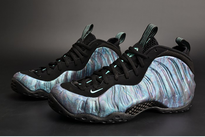 Nike Air Foamposite One PRM "Abalone" Black/Aurora Green mens 575420-009