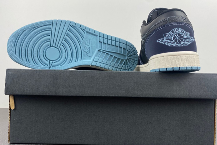 Air Jordan 1 Low Navy Black Snakeskin FJ5478-010