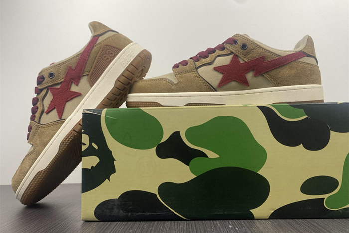 A Bathing Ape Bape SK8 Sta #6 Brown Pink