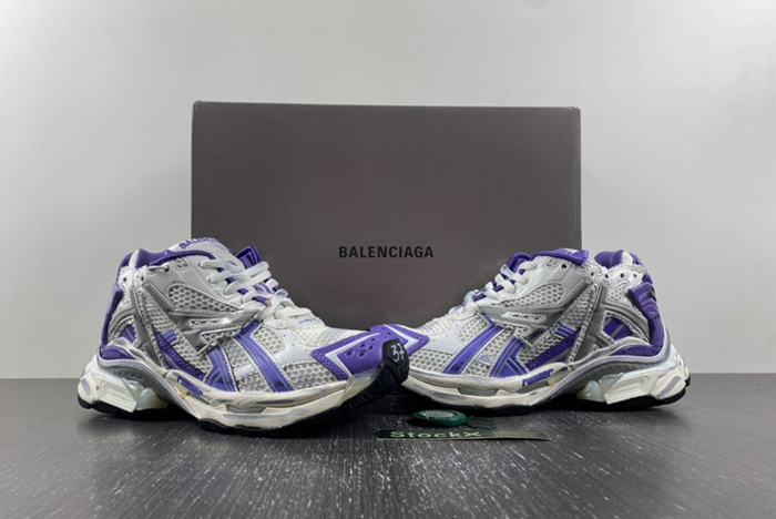 Balenciaga Runner Sneaker in Purple, Grey, White, & Black 677402-W3RB3-5901