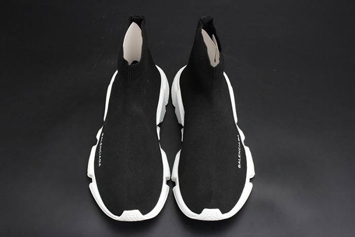 Balenciaga Stretch Mesh High Top Sneaker Black White