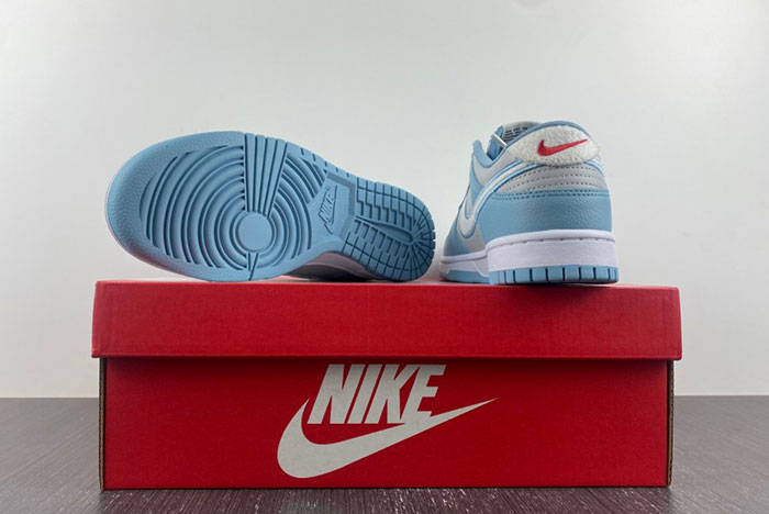 NIKE DUNK LOW RETRO Fleece Swoosh Worn Blue FB1871-011