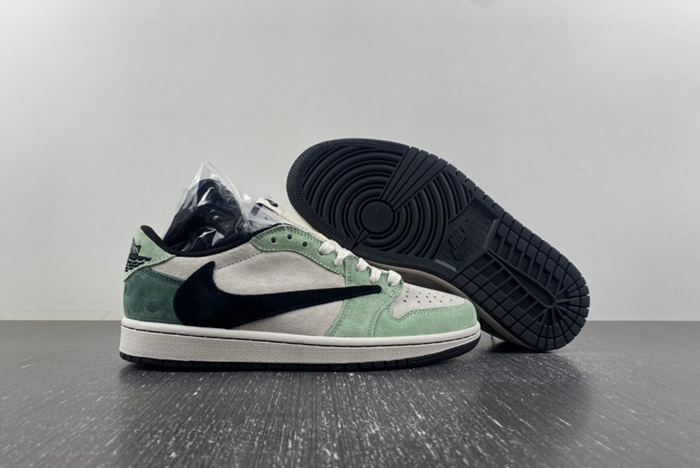 Travis Scott x Air Jordan 1 Low WHITE GREEN BLACK DM7866-813