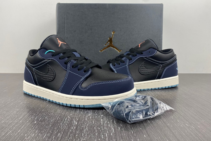 Air Jordan 1 Low Navy Black Snakeskin FJ5478-010