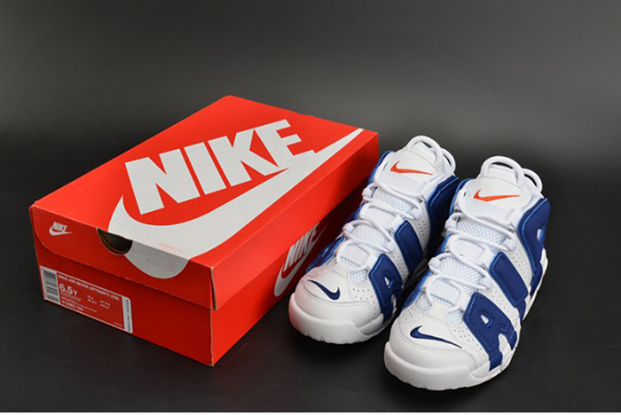 Nike Air More Uptempo "Knicks" White/Deep Royal Blue womens 415082-103
