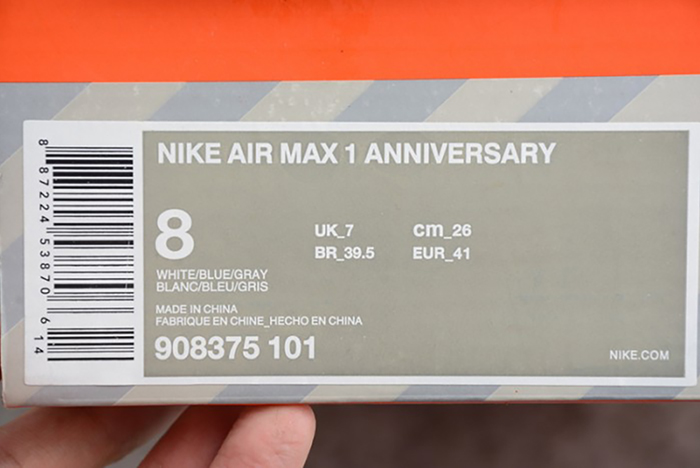 NIKE AIR MAX 1 ANNIVERSARY - 908375-101