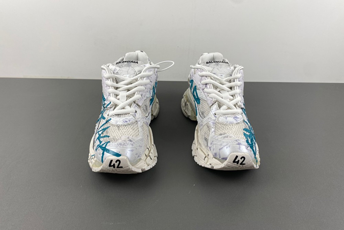BALENCIAGA -Runner 7.0 blue letters 772774 W3RNY 0133