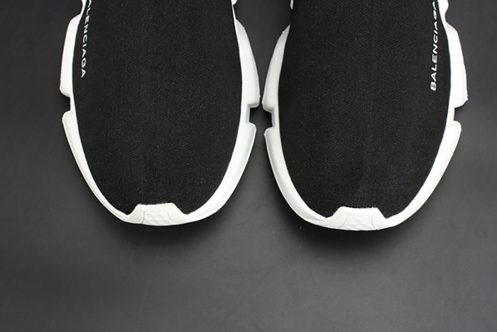 Balenciaga Stretch Mesh High Top Sneaker Black White