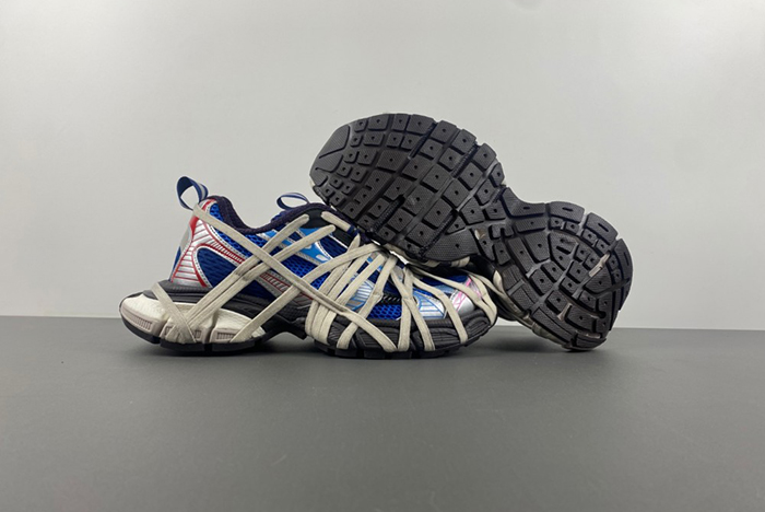 Balenciaga 3XL Extreme Lace Sneaker Royal Blue Silver778698 W3XLL 0525