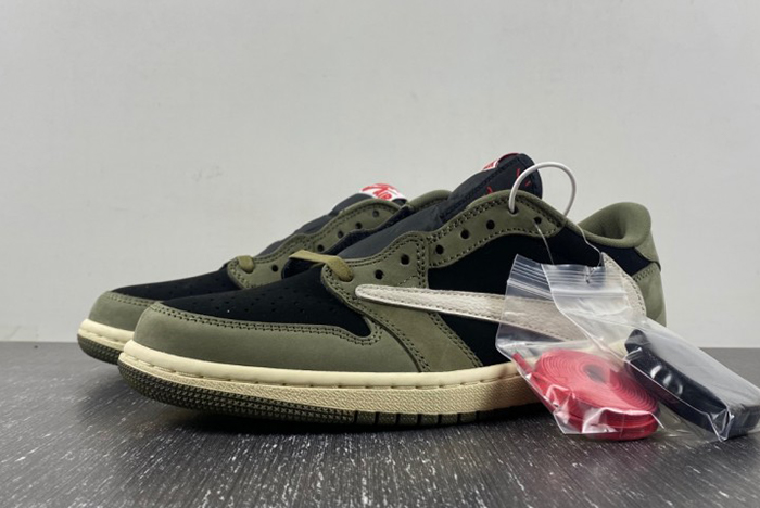 Travis Scott x Air Jordan 1 Low OG “Black/Olive” DM7866-002