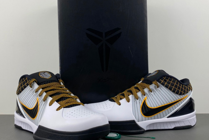Nike Kobe 4 Protro White Black Del Sol Men