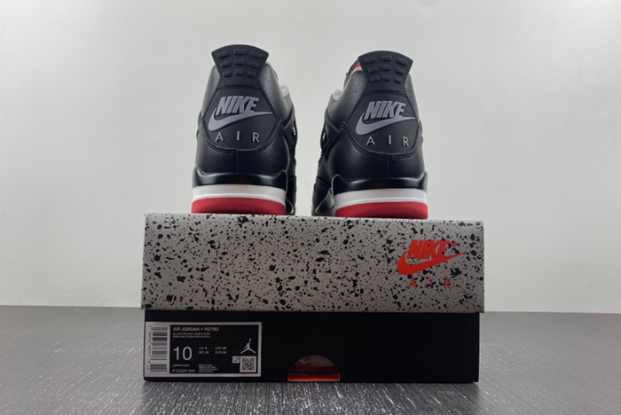 Air Jordan 4 Bred Reimagined leather material FV5029-006