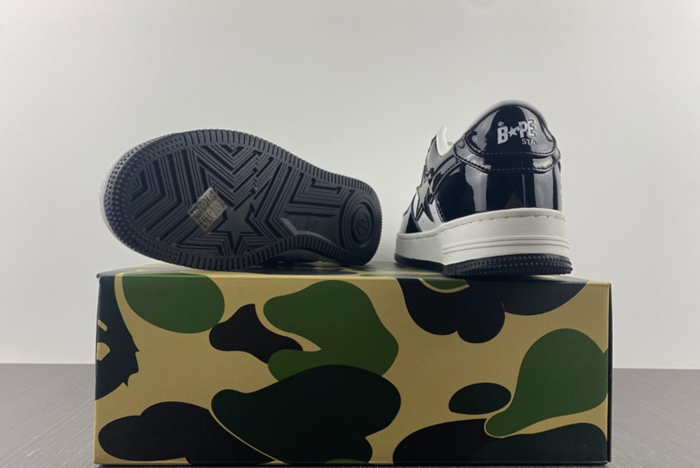 A Bathing Ape Bape Sta PATENT BLACK