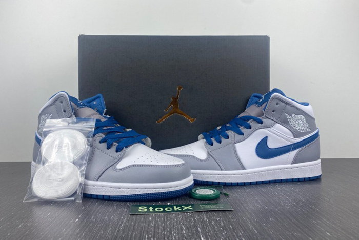 Jordan 1 Mid True Blue Cement (GS) - DQ8423-014