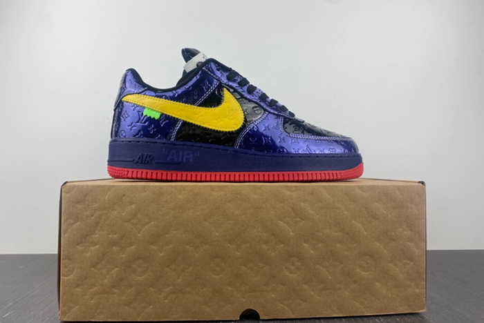 Louis V x Nike Air Force LV Black/Blue/Yellow