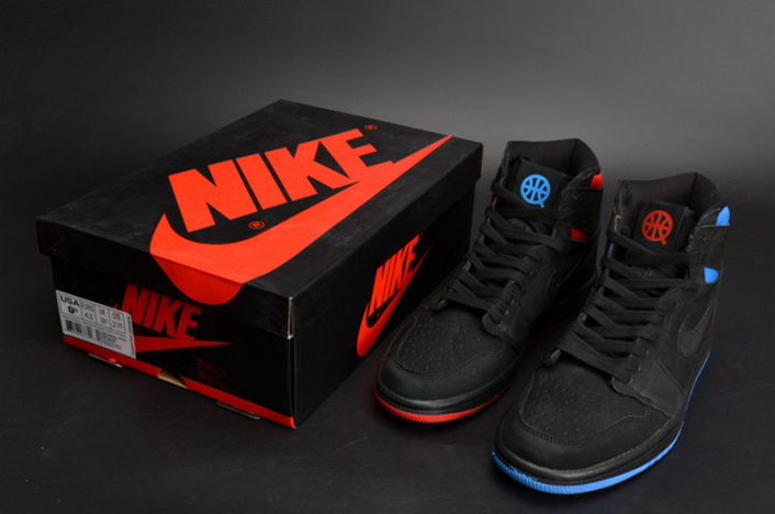Air Jordan 1 Retro High OG "Quai 54" Black/Italy Blue-University Red mens AH1040-054