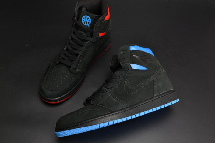 Air Jordan 1 Retro High OG "Quai 54" Black/Italy Blue-University Red mens AH1040-054