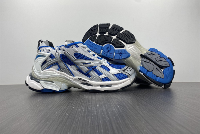 BALENCIAGA -Runner WHITE SAPPHIRE BLUE 677403 W3R83 4912