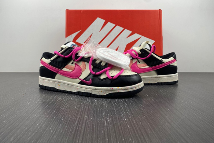 （Nike）Dunk Low Multi color swoosh FD4623-131-black rose