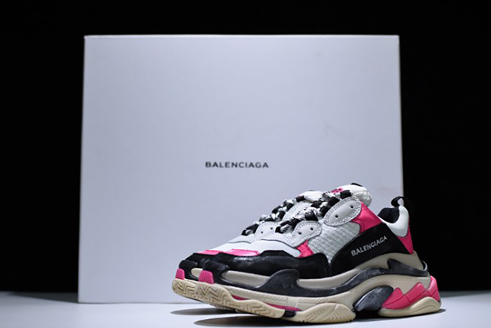 Balenciaga 17Fw Triple S Black Pink Women Sneaker 483523-W06E3-8080