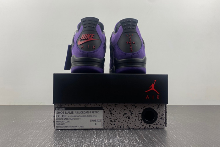Jordan 4 Retro Travis Scott Purple  766296 LN4