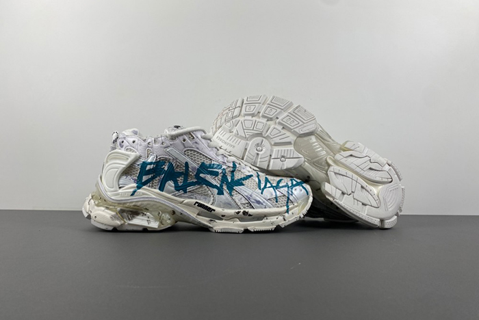 BALENCIAGA -Runner 7.0 blue letters 772774 W3RNY 0133