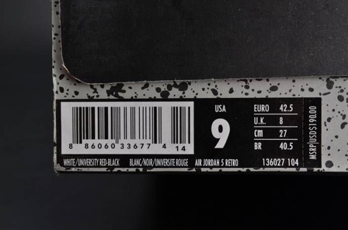 AIR JORDAN 5 RETRO "WHITE CEMENT" mens 136027-104