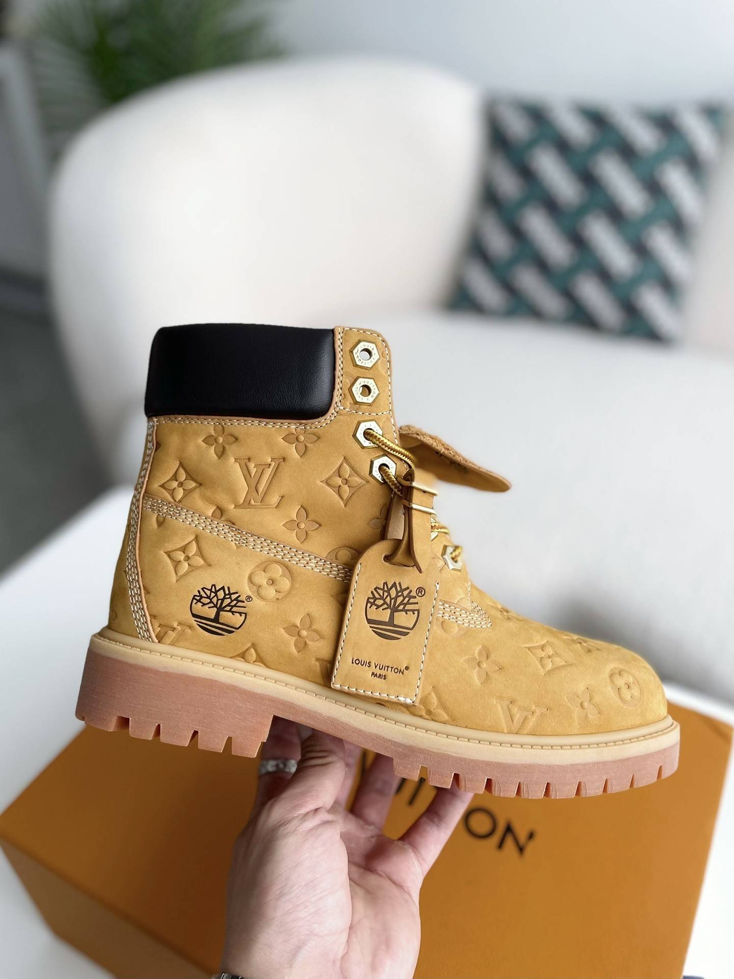 L*V x Timberland yellow boots/Martin boots/boots